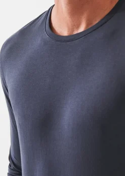 PATRICK ASSARAF Pima Cotton Stretch Long Sleeve T-Shirt|Men T-Shirts