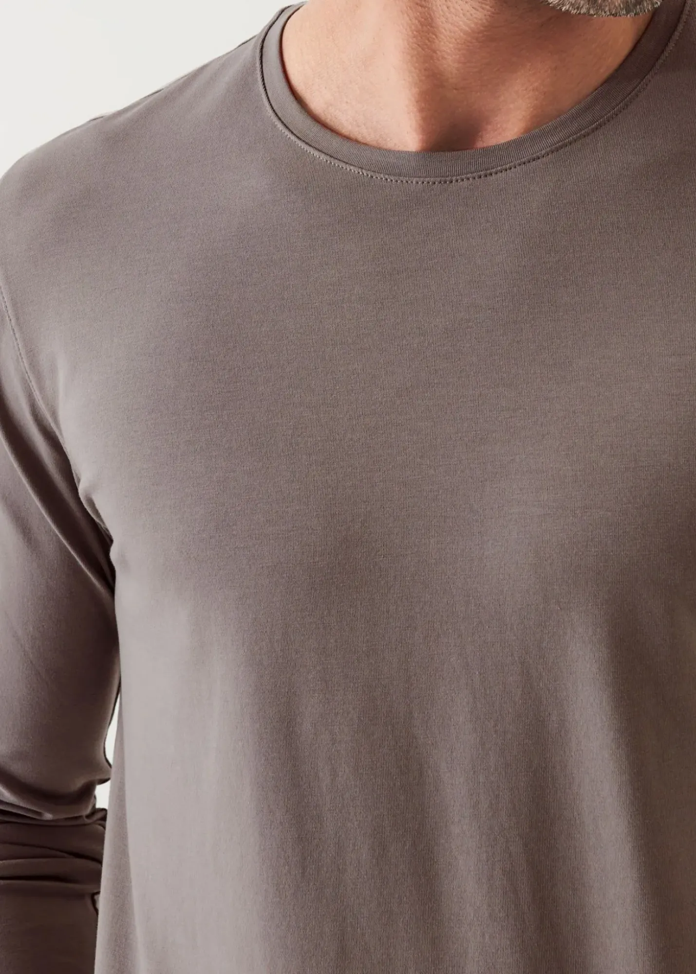 PATRICK ASSARAF Pima Cotton Stretch Long Sleeve T-Shirt|Men T-Shirts