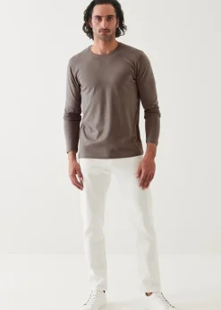 PATRICK ASSARAF Pima Cotton Stretch Long Sleeve T-Shirt|Men T-Shirts