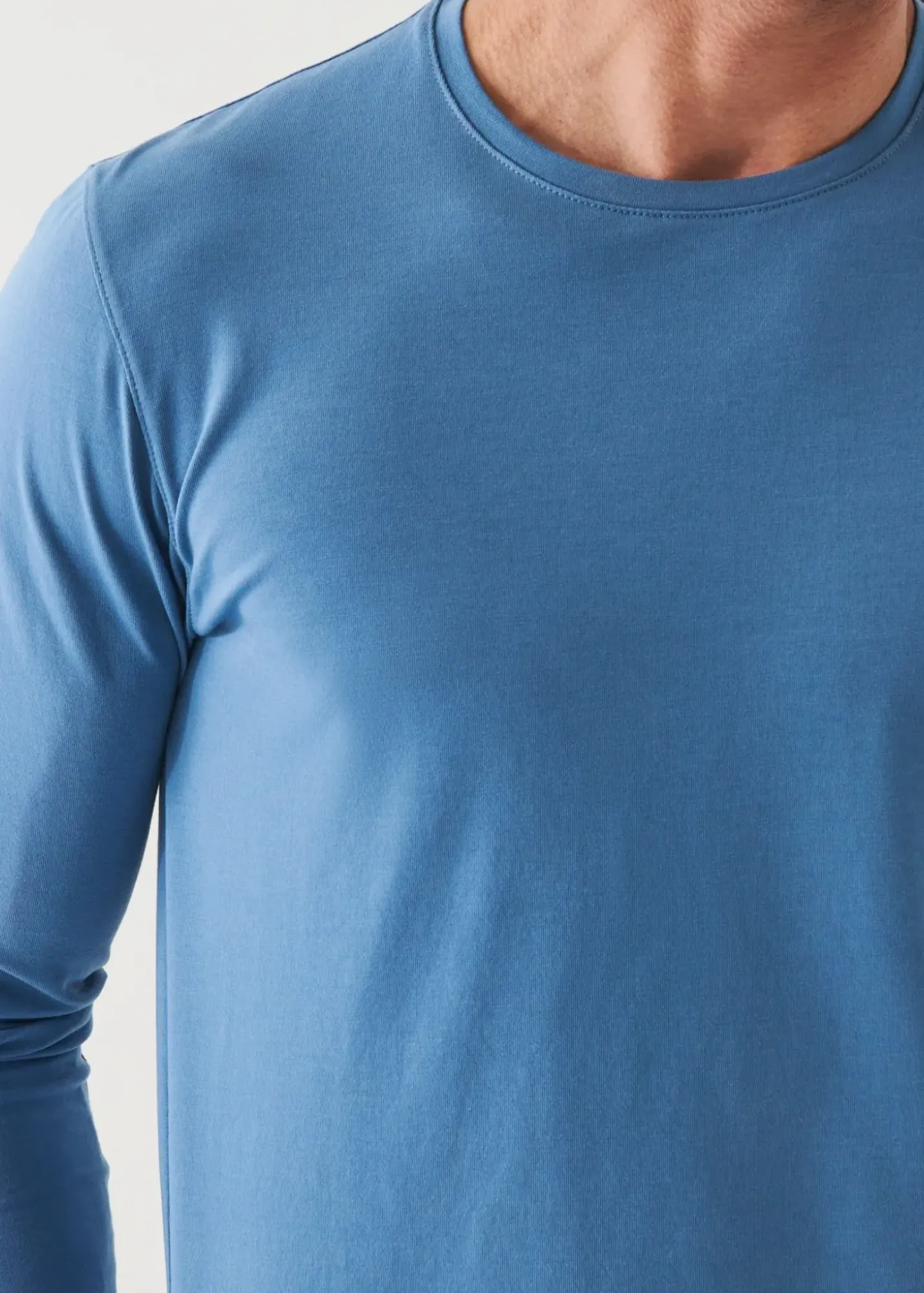 PATRICK ASSARAF Pima Cotton Stretch Long Sleeve T-Shirt|Men T-Shirts