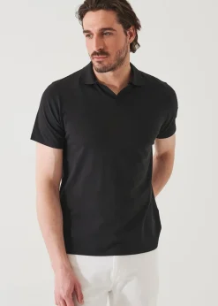 PATRICK ASSARAF Pima Cotton Stretch Open Polo|Men Polos