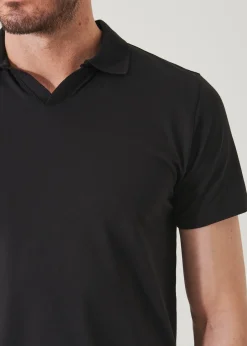 PATRICK ASSARAF Pima Cotton Stretch Open Polo|Men Polos