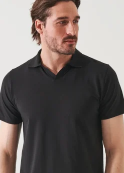 PATRICK ASSARAF Pima Cotton Stretch Open Polo|Men Polos