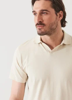 PATRICK ASSARAF Pima Cotton Stretch Open Polo|Men Polos