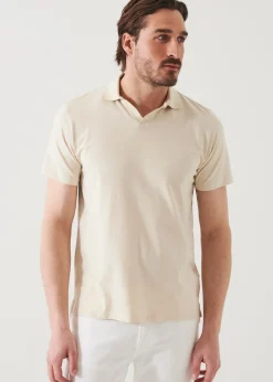 PATRICK ASSARAF Pima Cotton Stretch Open Polo|Men Polos