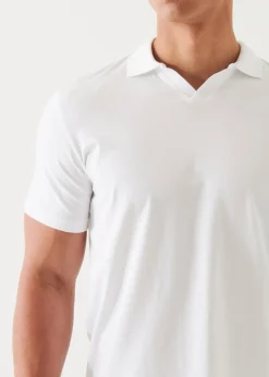 PATRICK ASSARAF Pima Cotton Stretch Open Polo|Men Polos