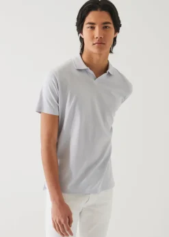 PATRICK ASSARAF Pima Cotton Stretch Open Polo|Men Polos