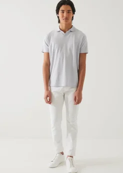 PATRICK ASSARAF Pima Cotton Stretch Open Polo|Men Polos