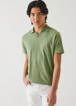 PATRICK ASSARAF Pima Cotton Stretch Open Polo|Men Polos