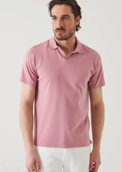 PATRICK ASSARAF Pima Cotton Stretch Open Polo|Men Polos