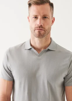 PATRICK ASSARAF Pima Cotton Stretch Open Polo|Men Polos