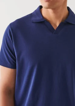 PATRICK ASSARAF Pima Cotton Stretch Open Polo|Men Polos