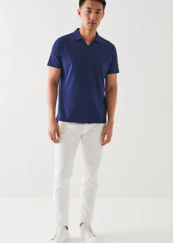 PATRICK ASSARAF Pima Cotton Stretch Open Polo|Men Polos