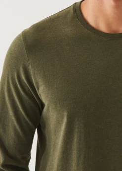 PATRICK ASSARAF Pima Cotton Stretch Overdye T-Shirt|Men T-Shirts