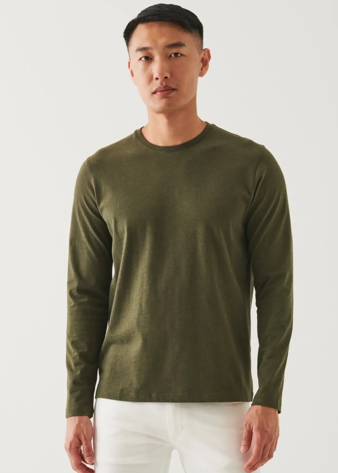 PATRICK ASSARAF Pima Cotton Stretch Overdye T-Shirt|Men T-Shirts