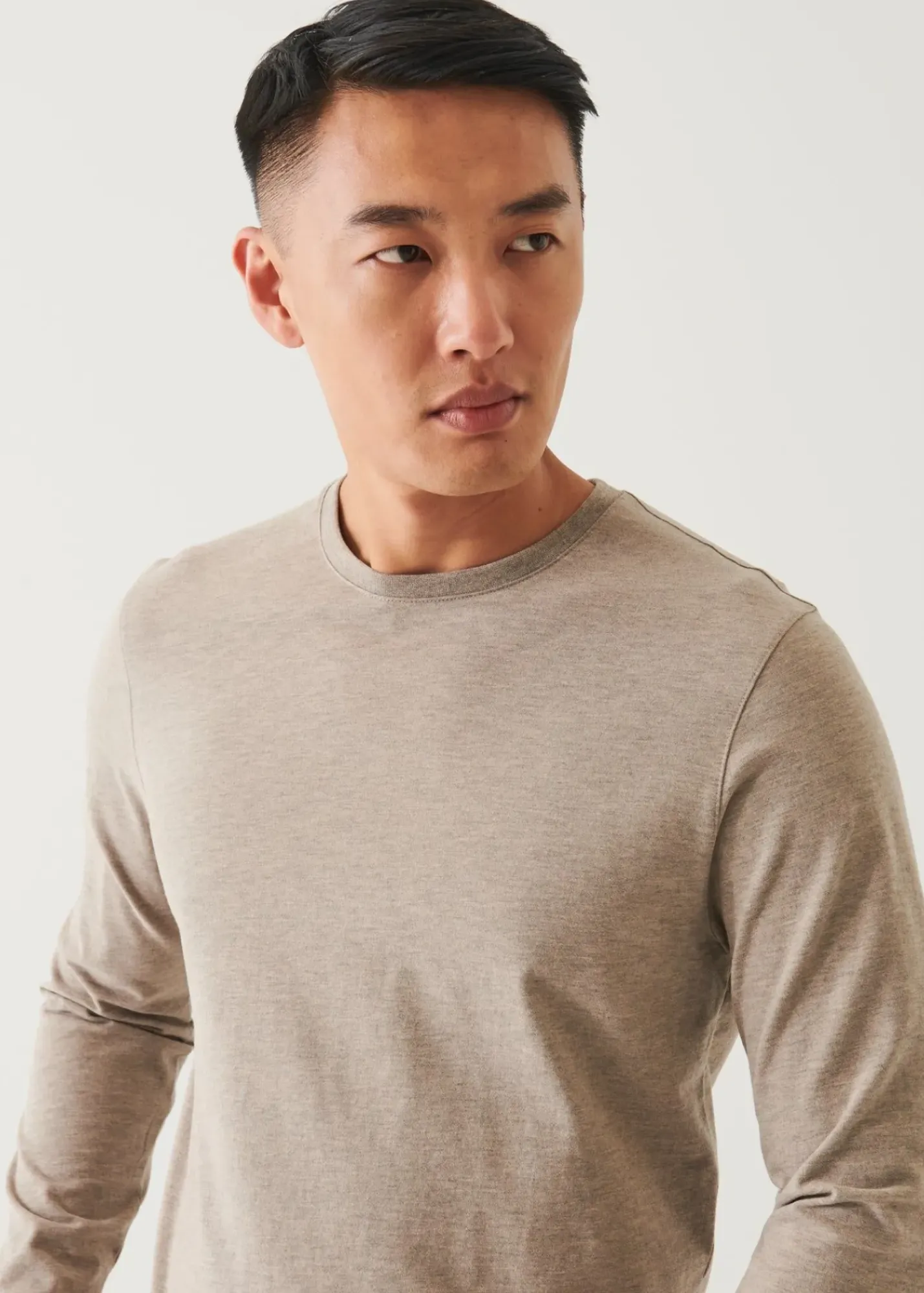 PATRICK ASSARAF Pima Cotton Stretch Overdye T-Shirt|Men T-Shirts