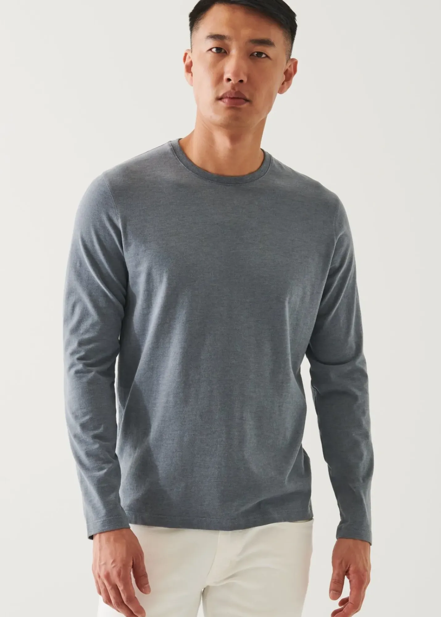 PATRICK ASSARAF Pima Cotton Stretch Overdye T-Shirt|Men T-Shirts