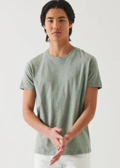PATRICK ASSARAF Pima Cotton Stretch Overdye T-Shirt|Men T-Shirts