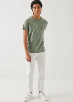 PATRICK ASSARAF Pima Cotton Stretch Overdye T-Shirt|Men T-Shirts