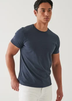 PATRICK ASSARAF Pima Cotton Stretch Overdye T-Shirt|Men T-Shirts