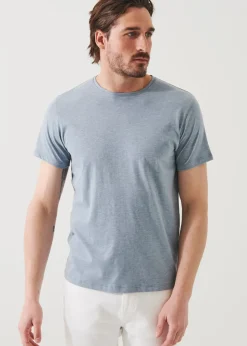 PATRICK ASSARAF Pima Cotton Stretch Overdye T-Shirt|Men T-Shirts