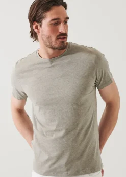 PATRICK ASSARAF Pima Cotton Stretch Overdye T-Shirt|Men T-Shirts