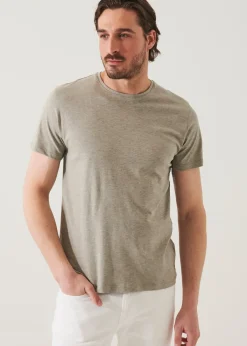 PATRICK ASSARAF Pima Cotton Stretch Overdye T-Shirt|Men T-Shirts