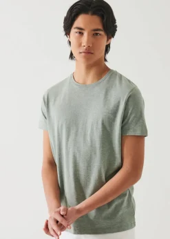 PATRICK ASSARAF Pima Cotton Stretch Overdye T-Shirt|Men T-Shirts