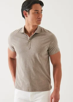 PATRICK ASSARAF Pima Cotton Stretch Overdye Polo|Men Polos