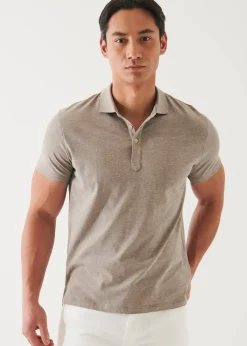 PATRICK ASSARAF Pima Cotton Stretch Overdye Polo|Men Polos
