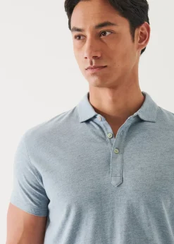 PATRICK ASSARAF Pima Cotton Stretch Overdye Polo|Men Polos