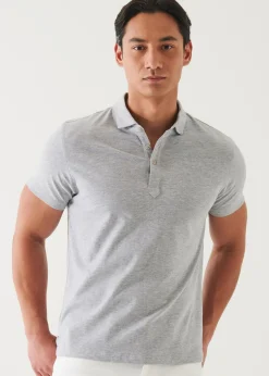 PATRICK ASSARAF Pima Cotton Stretch Overdye Polo|Men Polos