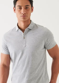 PATRICK ASSARAF Pima Cotton Stretch Overdye Polo|Men Polos