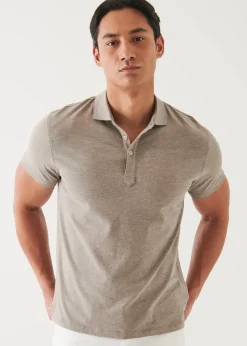 PATRICK ASSARAF Pima Cotton Stretch Overdye Polo|Men Polos