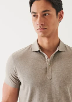 PATRICK ASSARAF Pima Cotton Stretch Overdye Polo|Men Polos