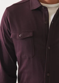 PATRICK ASSARAF Pima Cotton Stretch Overshirt|Men Shirt Jackets