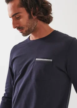 PATRICK ASSARAF Pima Cotton Stretch Pocket T-Shirt|Men T-Shirts