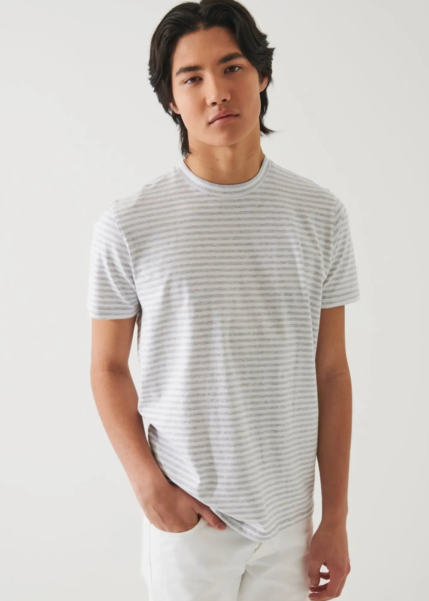 PATRICK ASSARAF Pima Cotton Stretch Pocket T-Shirt|Men T-Shirts