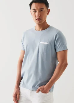 PATRICK ASSARAF Pima Cotton Stretch Pocket T-Shirt|Men T-Shirts
