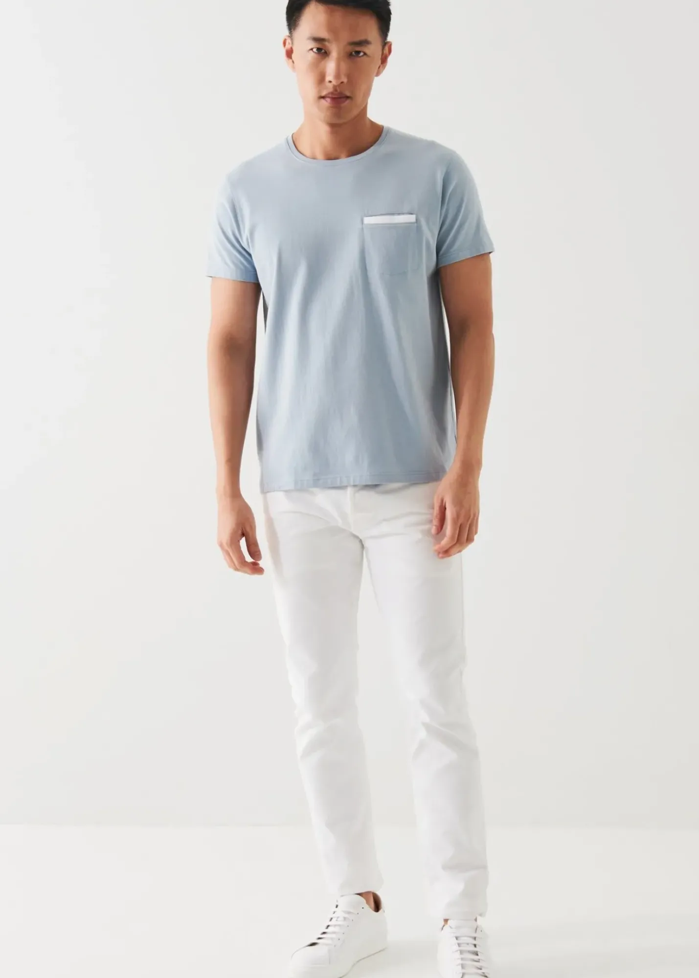 PATRICK ASSARAF Pima Cotton Stretch Pocket T-Shirt|Men T-Shirts