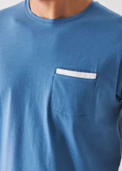 PATRICK ASSARAF Pima Cotton Stretch Pocket T-Shirt|Men T-Shirts