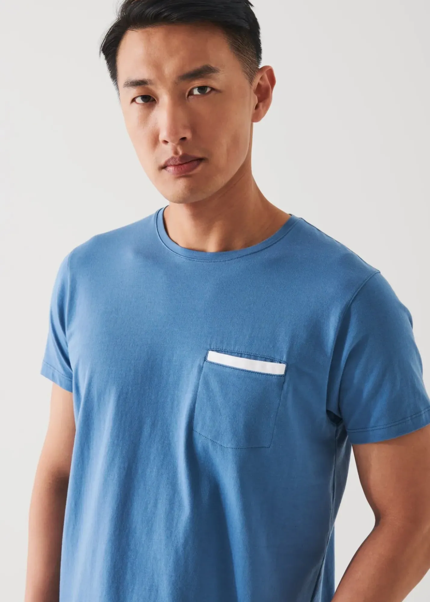 PATRICK ASSARAF Pima Cotton Stretch Pocket T-Shirt|Men T-Shirts
