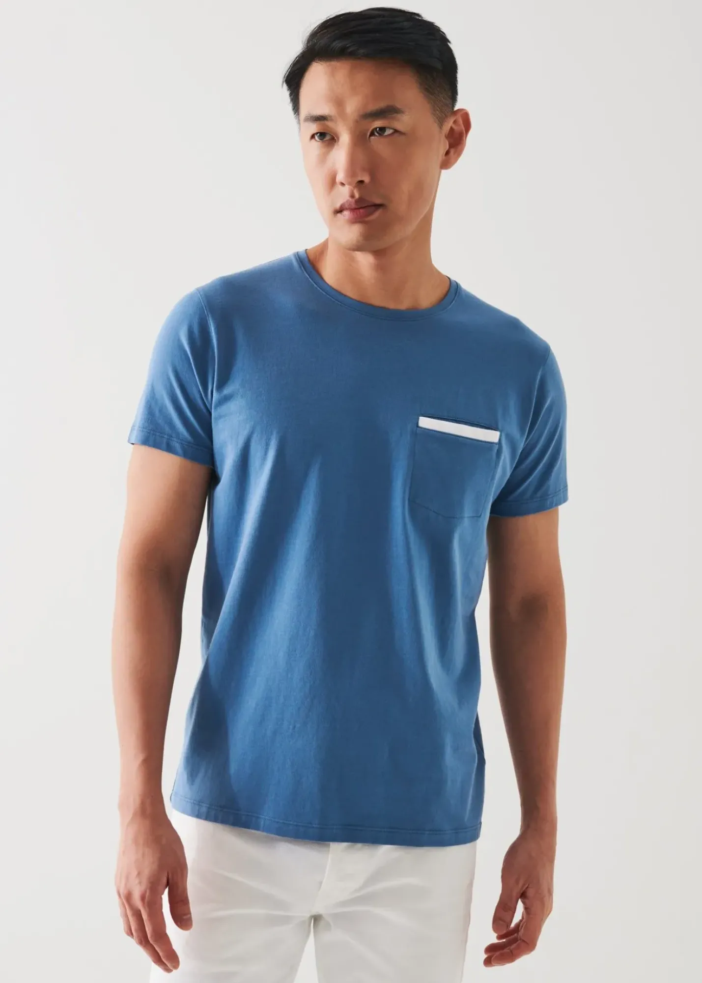 PATRICK ASSARAF Pima Cotton Stretch Pocket T-Shirt|Men T-Shirts