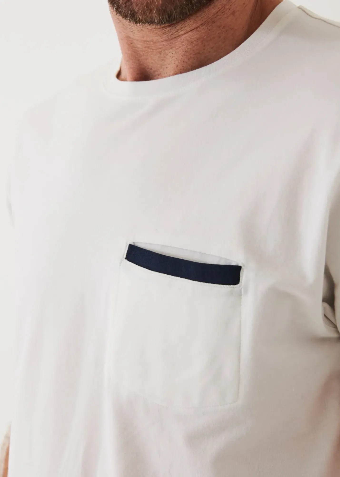 PATRICK ASSARAF Pima Cotton Stretch Pocket T-Shirt|Men T-Shirts