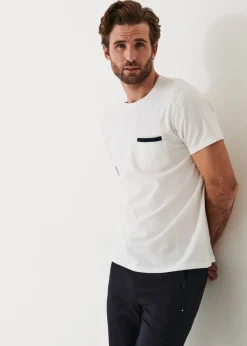 PATRICK ASSARAF Pima Cotton Stretch Pocket T-Shirt|Men T-Shirts