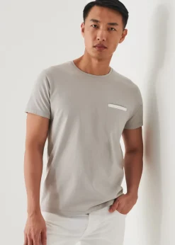 PATRICK ASSARAF Pima Cotton Stretch Pocket T-Shirt|Men T-Shirts