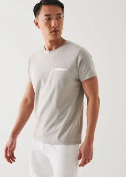 PATRICK ASSARAF Pima Cotton Stretch Pocket T-Shirt|Men T-Shirts