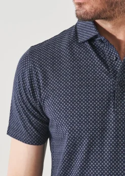 PATRICK ASSARAF Pima Cotton Stretch Printed Polo|Men Polos