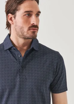 PATRICK ASSARAF Pima Cotton Stretch Printed Polo|Men Polos