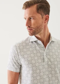 PATRICK ASSARAF Pima Cotton Stretch Printed Polo|Men Polos